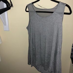 Long tank with mesh detailing on back